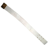 Chanel 1985 Cruise White Quilted Leather Belt with Gold Plated Buckle, laid out
