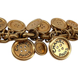 Chanel 1980’s Button Charm Bracelet, close up 2