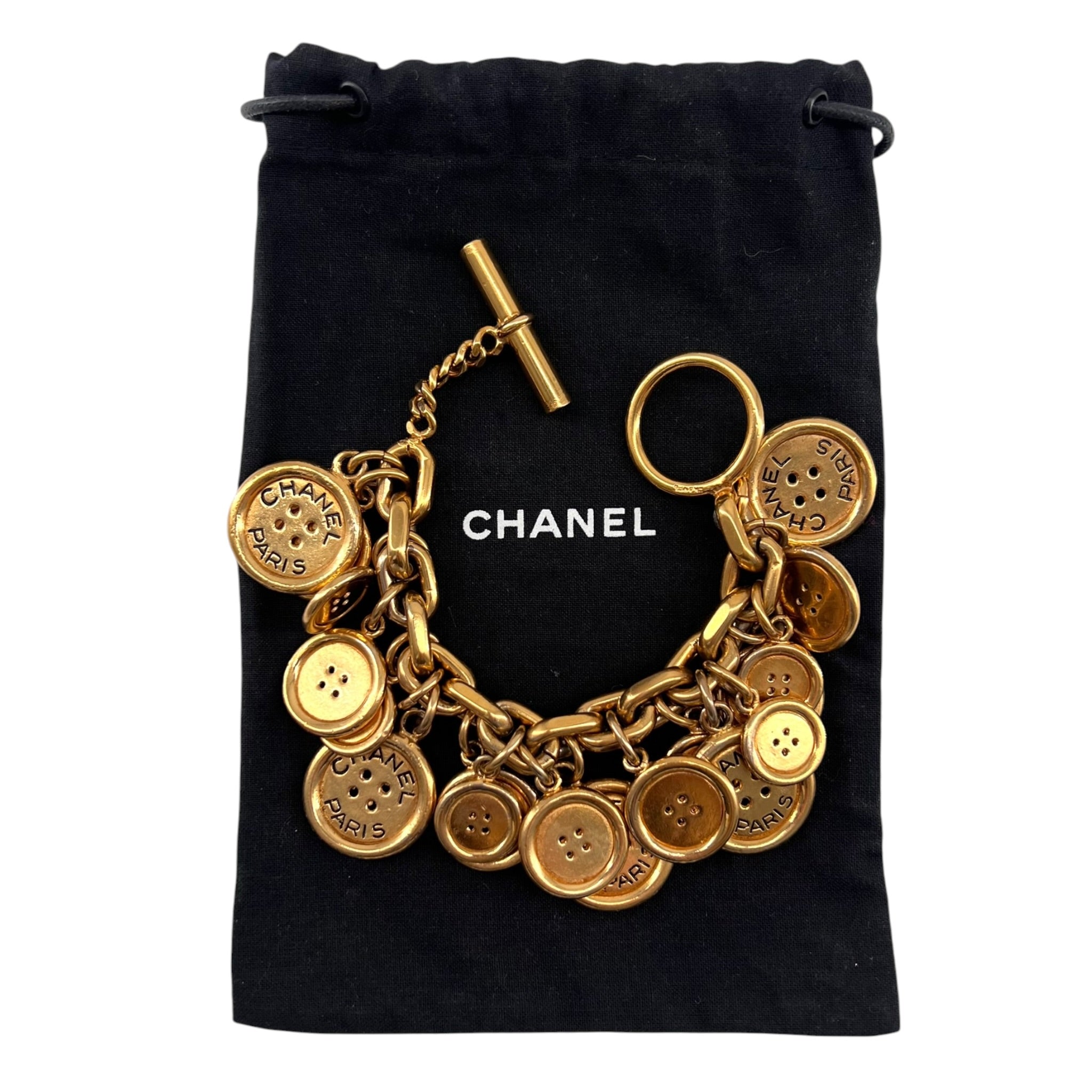 Chanel 1980’s Button Charm Bracelet, with bag