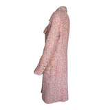 Chanel S/S 1997 Pink Multicolor Metallic Bouclé Tweed Coat, side