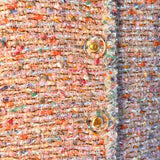 Chanel S/S 1997 Pink Multicolor Metallic Bouclé Tweed Coat,detail