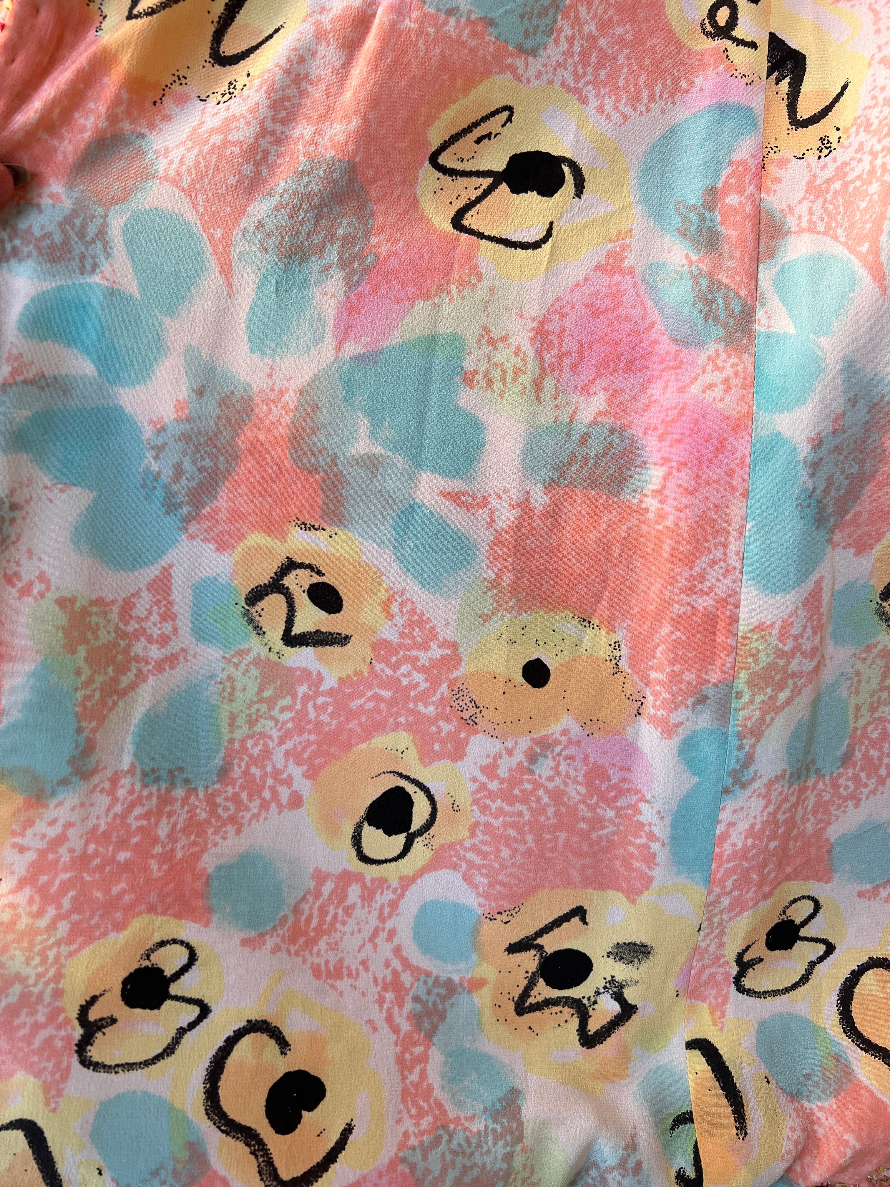 Chanel S/S 1997 Pink Multicolor Metallic Bouclé Tweed Coat, lining