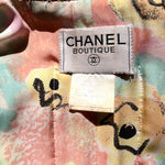 Chanel S/S 1997 Pink Multicolor Metallic Bouclé Tweed Coat, label