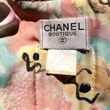Chanel S/S 1997 Pink Multicolor Metallic Bouclé Tweed Coat, label