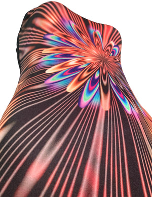 90s  Body Con Psychedelic Firework Tank Dress DETAIL 3 of 4