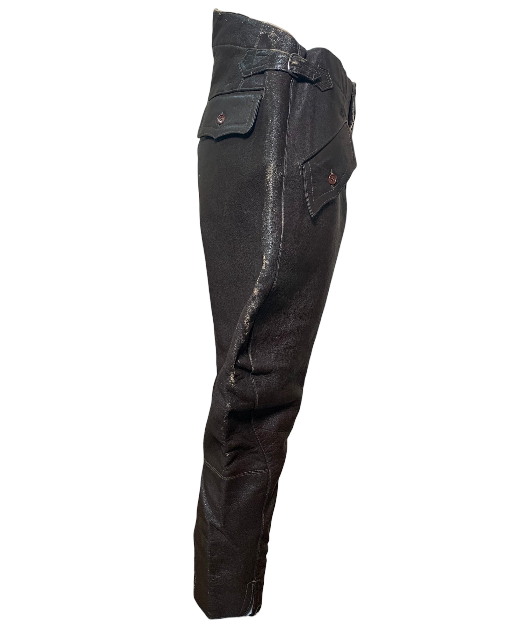 20s Rare Brown Leather Motorcycle Pants – THE WAY WE WORE