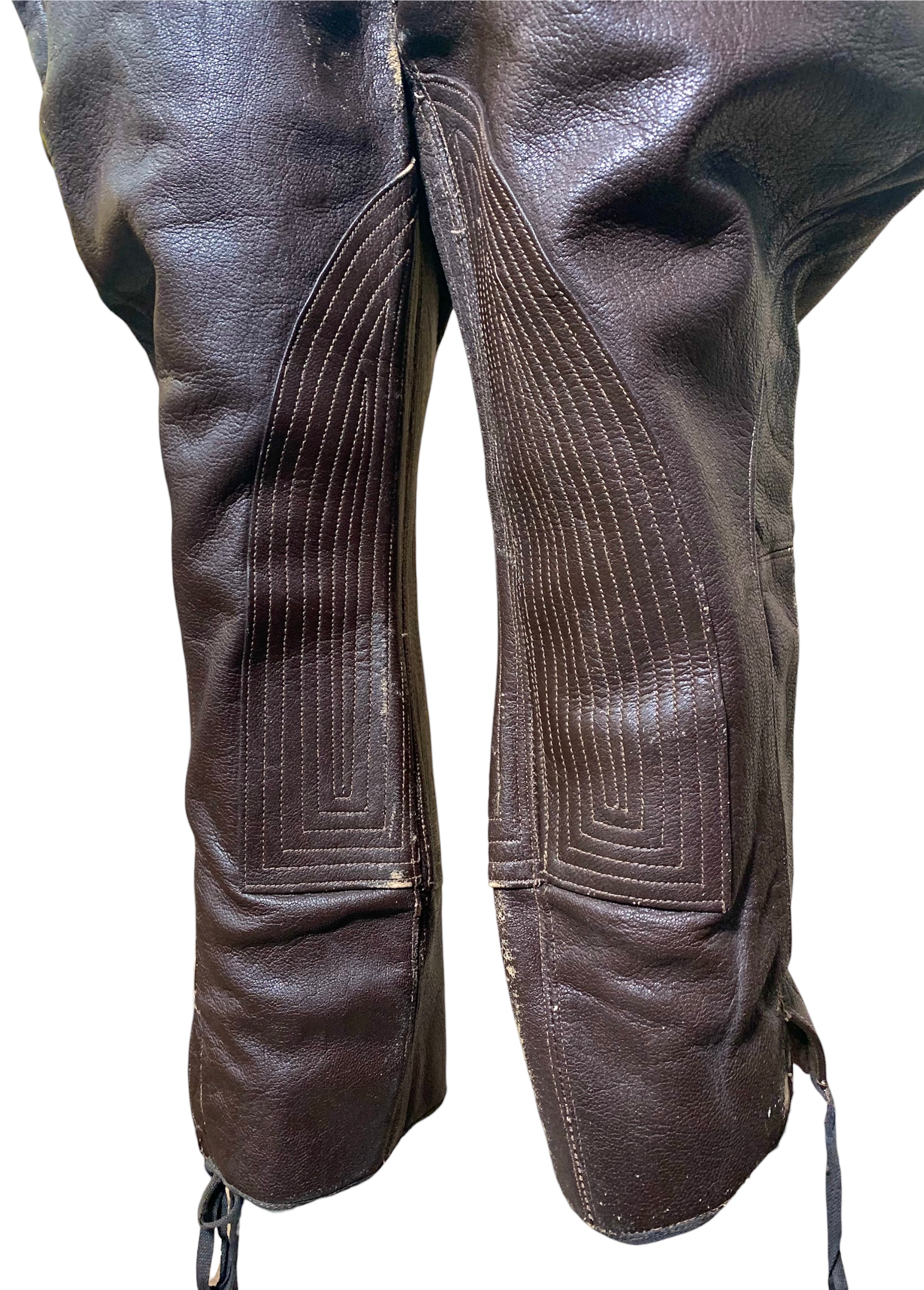 Pantalon de moto marron vieilli pour motards en cuir souple classique 5 poches style jean, Brun, 32 Pantalon de moto marron vieilli pour motards en cuir souple classique 5 poches style jean, Brun, 32