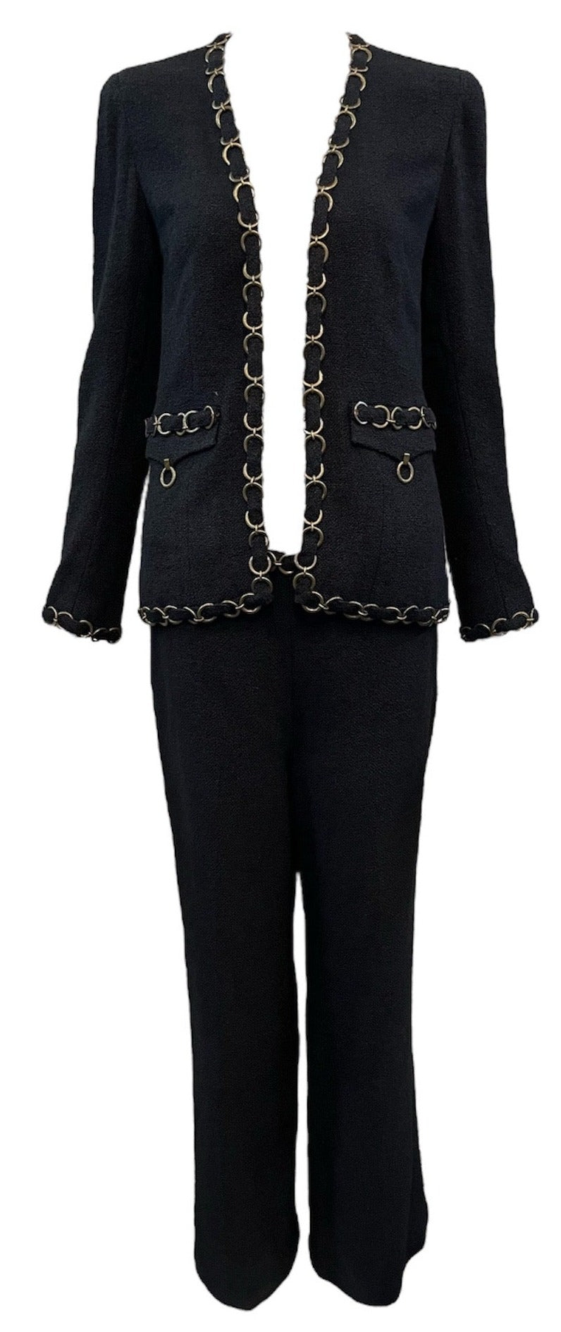 Chanel Contemporary Pant Suit with Unusual Chain Detail – THE