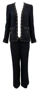  Chanel Contemporary Pant Suit with Chain Detail FRONT 1 of 7