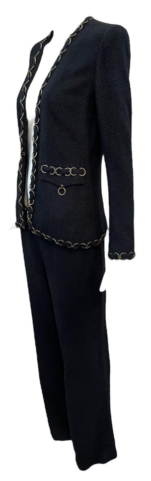  Chanel Contemporary Pant Suit with Chain Detail SIDE 2 of 7