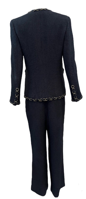  Chanel Contemporary Pant Suit with Chain Detail BACK 3 of 7