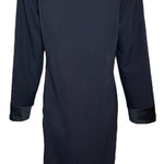 YSL Navy Blue Double Breasted Tuxedo Coat Dress with Matching Sash Belt BACK  3 of 5