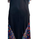 Bob Mackie Black Multicolor Print Two Piece Peignoir Set  NIGHTGOWN 4 of 6