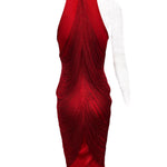  Climax 70s Red Fringed Disco Dress BACK 3 of 4