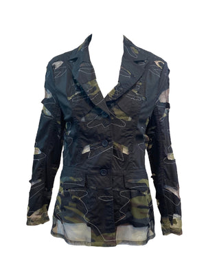 Yoshiki Hishinuma 90s Camouflage Blazer Cut Jacket FRONT 1 of 5