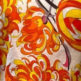 Pucci 70s 2 Piece Cotton Ensemble in Psychedelic Orange and Red Print PRINT 6 of 7