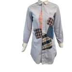  Junya Watanabe for Comme des Garcons 2011 Chambray Patchwork Shirt Dress FRONT 1 of 5