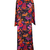 Hanae Mori 70s Full Length Floral Print Coat BACK 3 of 6