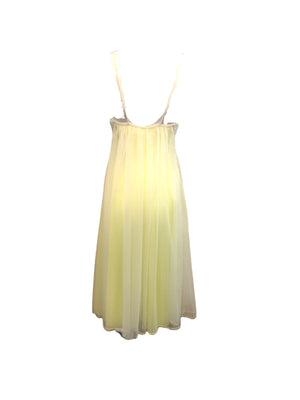 Vanity Fair 60s Chartreuse Nylon Negligee BACK 2 of 4