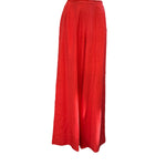 Eleanora Garnett 60s Red Hostess Pantsuit with Gold Lame Jacquard Trim PANTS 5 of 7
