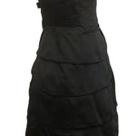  Mingolini Guggenheim 50s Black Faille Cocktail Dress SIDE 2 of 5