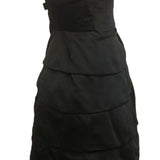  Mingolini Guggenheim 50s Black Faille Cocktail Dress SIDE 2 of 5