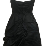  Mingolini Guggenheim 50s Black Faille Cocktail Dress BACK 3 of 5