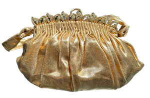 Morris Moskowitz 50s Gold Glamour Girl Evening Bag  FRONT 1 of 7