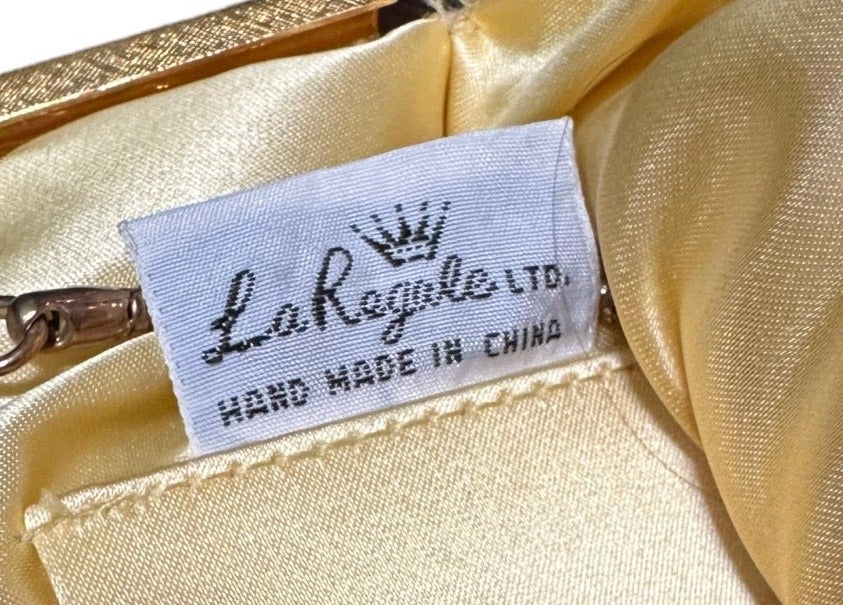 Stunning Vintage Gold Color Rhinestone Handbag La Regale Ltd