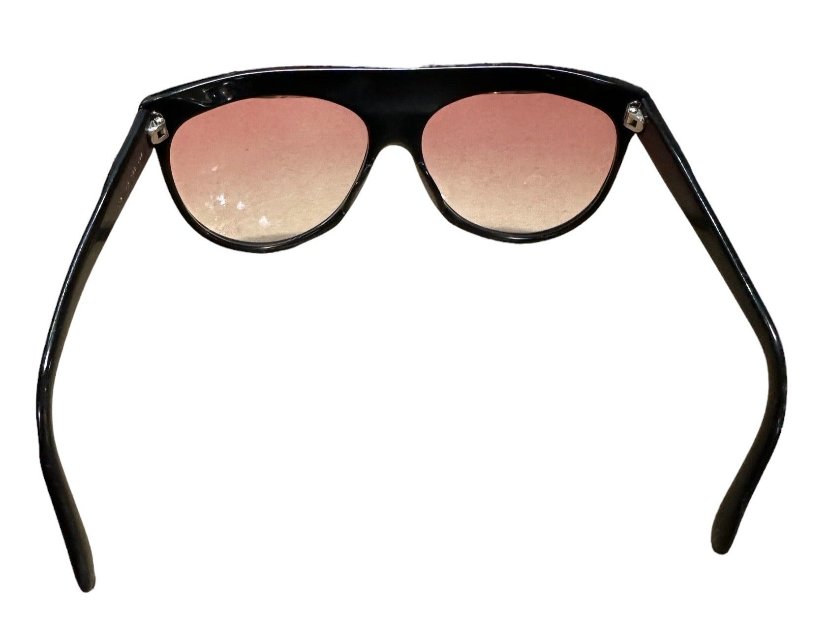 Venezia 80s Black Flattop Sunglasses with Sparkle BACK 3 of 6