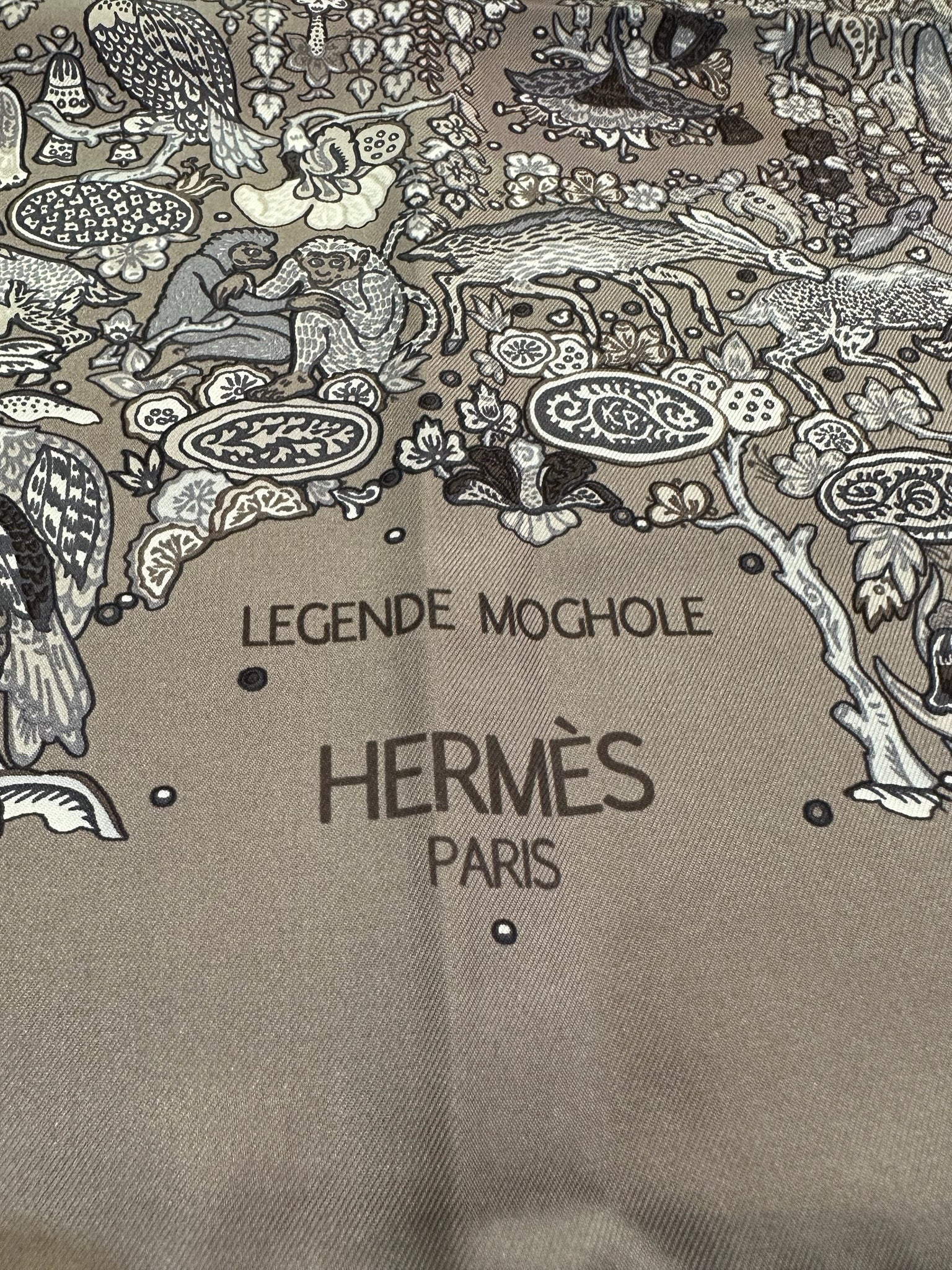Hermes Scarf 2008 "Legende Moghole" (Mushal Legend) by Karen Petrossian  LABEL 3 of 4