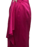 Vicky Tiel 80s Vavoom Gown Fuschia Strapless With Matching Wrap, side