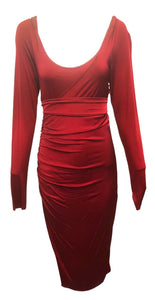 Tom Ford for Gucci 2003 Red Jersey Convertible Body Con DressFRONT 1 of 5