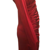Tom Ford for Gucci 2003 Red Jersey Convertible Body Con Dress SIDE 2 of 5
