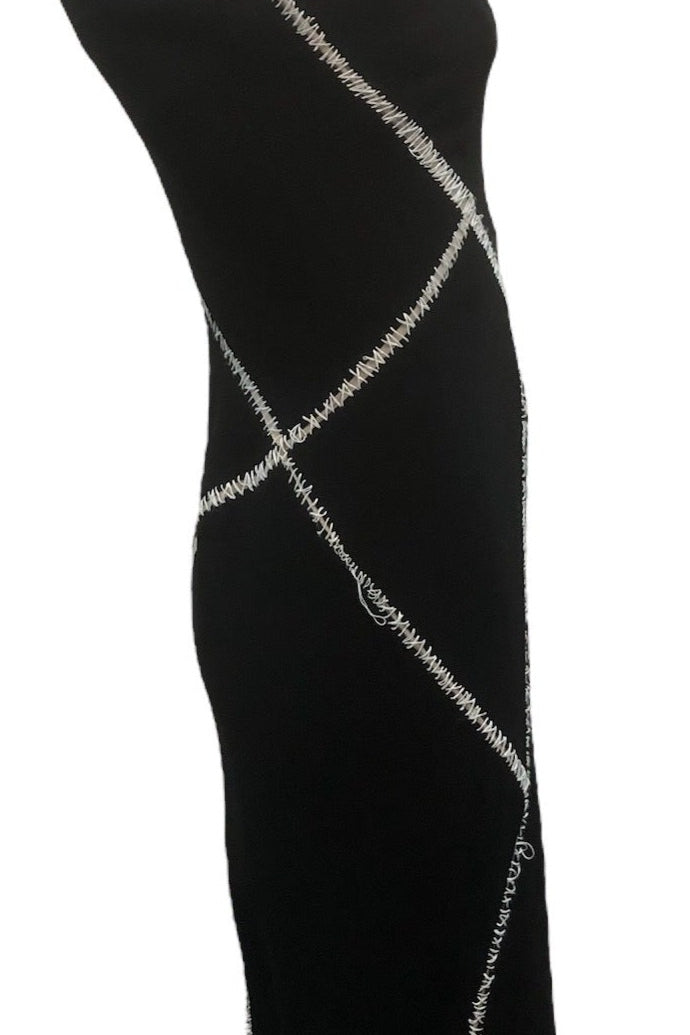  Alexander McQueen Iconic 2004 Little Black Dress with Frankenstein Stitches SIDE 2 of 6