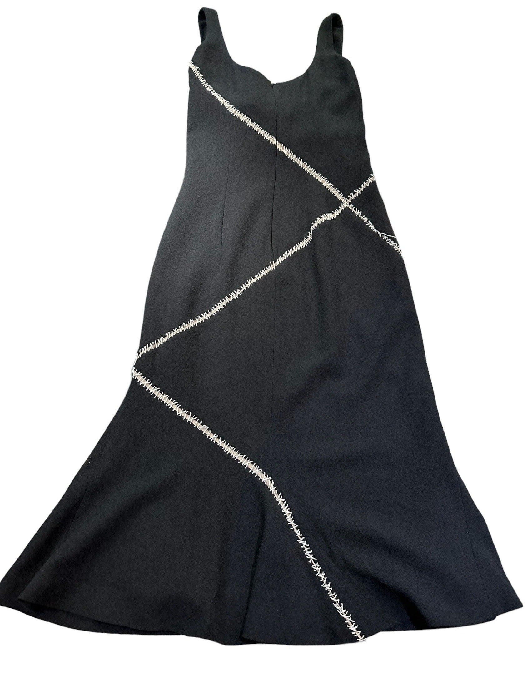  Alexander McQueen Iconic 2004 Little Black Dress with Frankenstein Stitches BACK 3 of 6