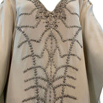 Lorena Sarbu White Jeweled Caftan, NOS  detail