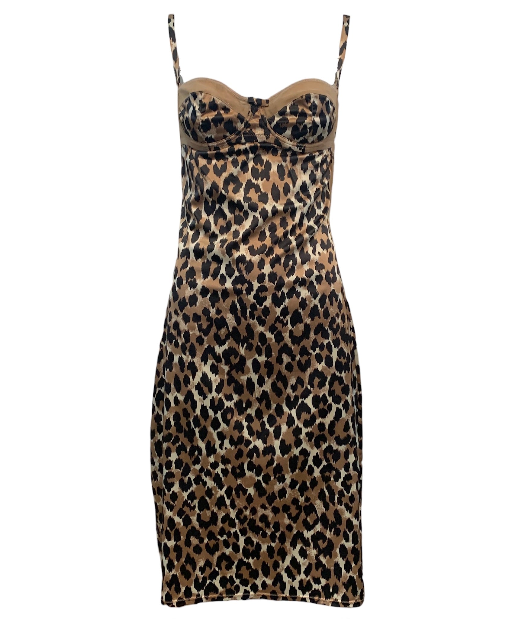 Dolce & Gabbana Y2K Leopard Print Bra Top Slip Dress – THE WAY WE WORE