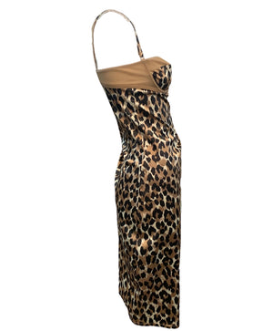 Dolce & Gabbana Y2K Leopard Print Bra Top Slip Dress – THE WAY WE WORE