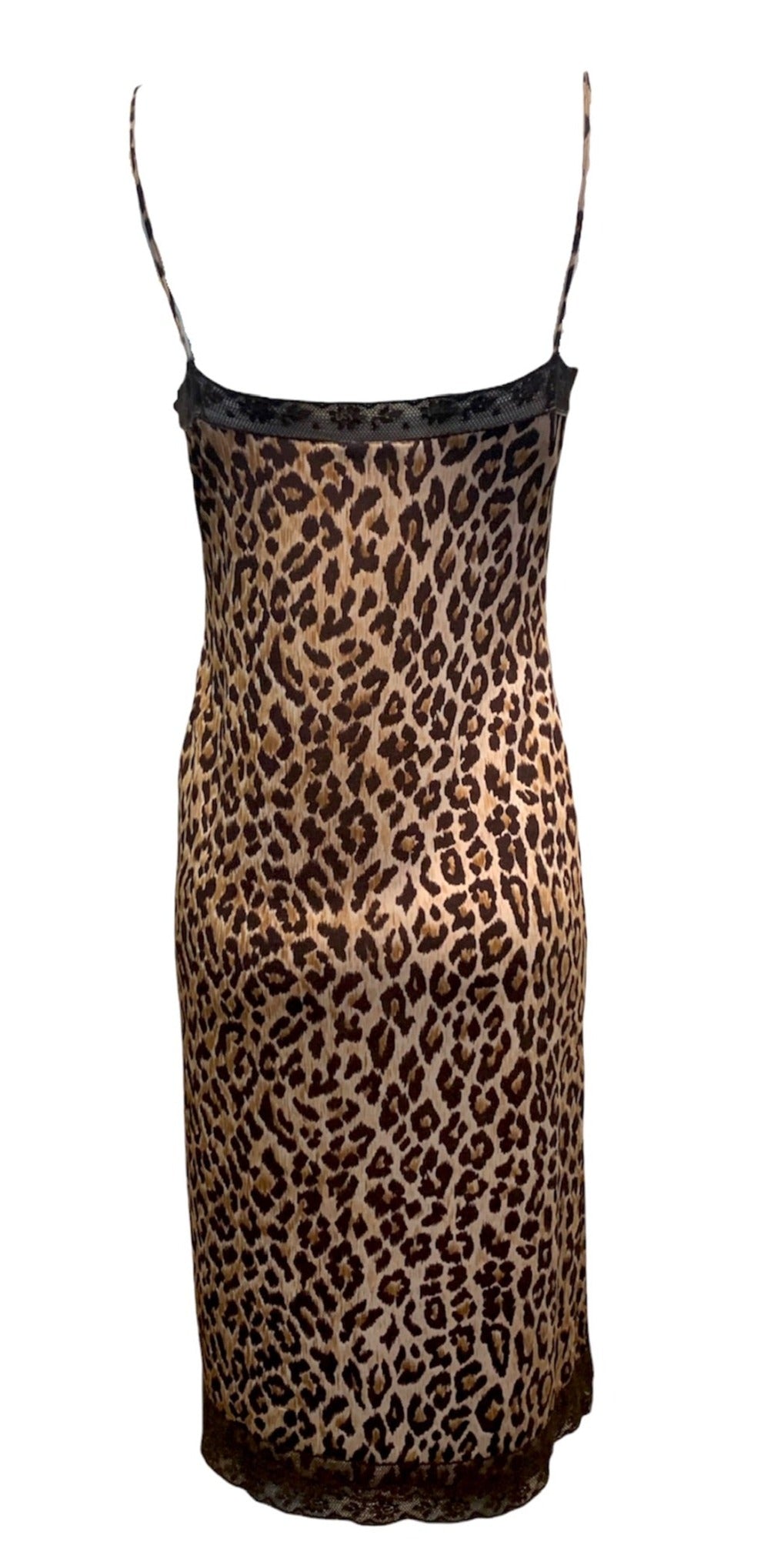 D&G Y2K Leopard Print Slip Dress BACK 3 of 5