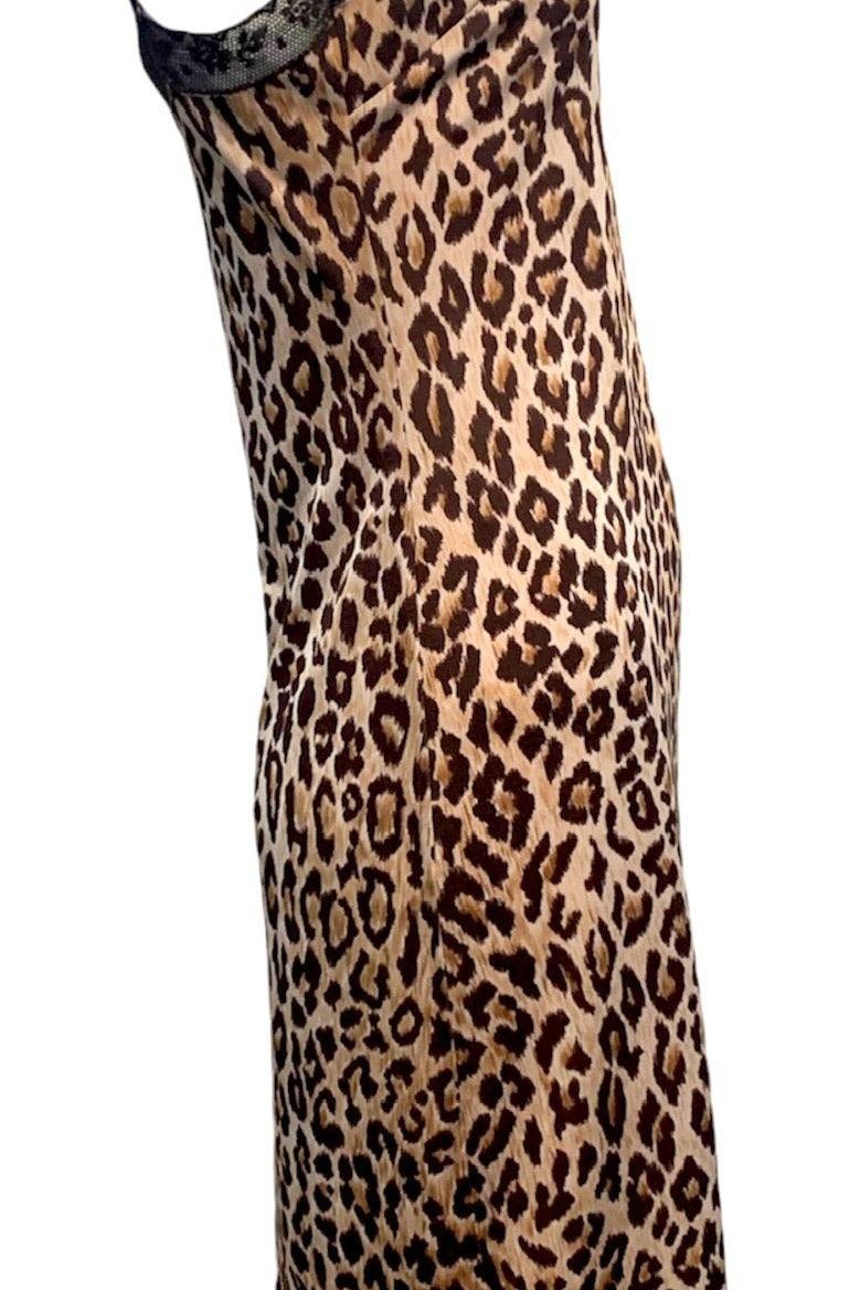 D&G Y2K Leopard Print Slip Dress SIDE 2 of 5