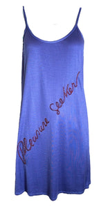 Y2k Marina Ferrari Purple Beaded "Pleasure Seeker" Dress
