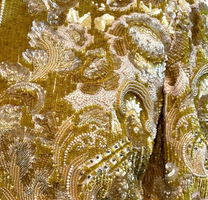 Bill Blass 80s Golden Cropped Evening Jacket with Extravagant Embellishment  DETAIL 4 of 5