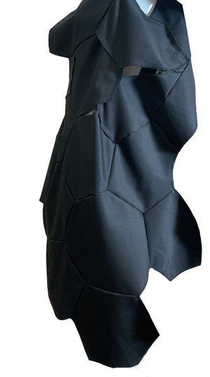 Comme des Garcons 2008 Black Deconstructed Honeycomb Dress/Blouse LEFT SIDE 3 of 5