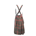 Norma Kamali 80s Wool  Plaid Pinafore Skirt, back