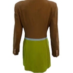 Moschino 90s Color Block Coat Dress/ back