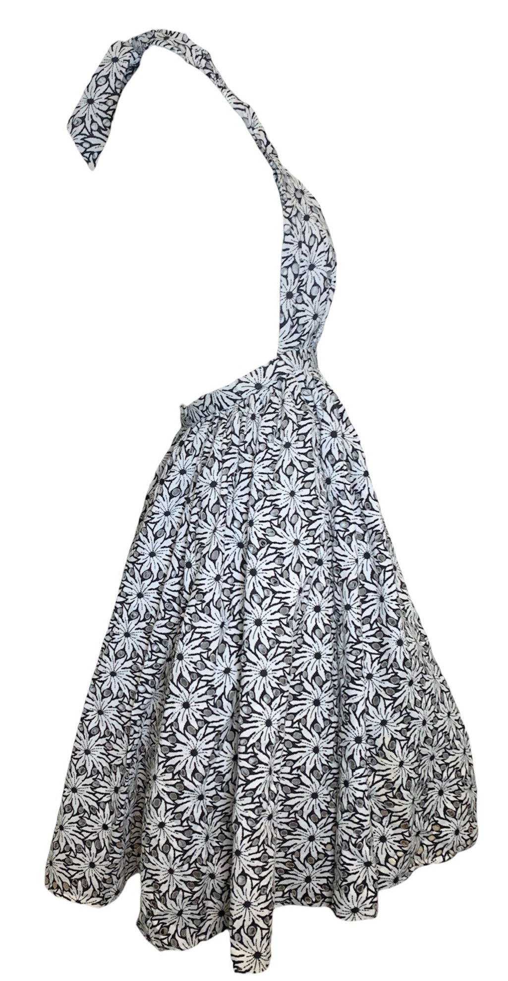 2010 Gaultier for Target Black & White Floral Halter Dress SIDE 2 of 5
