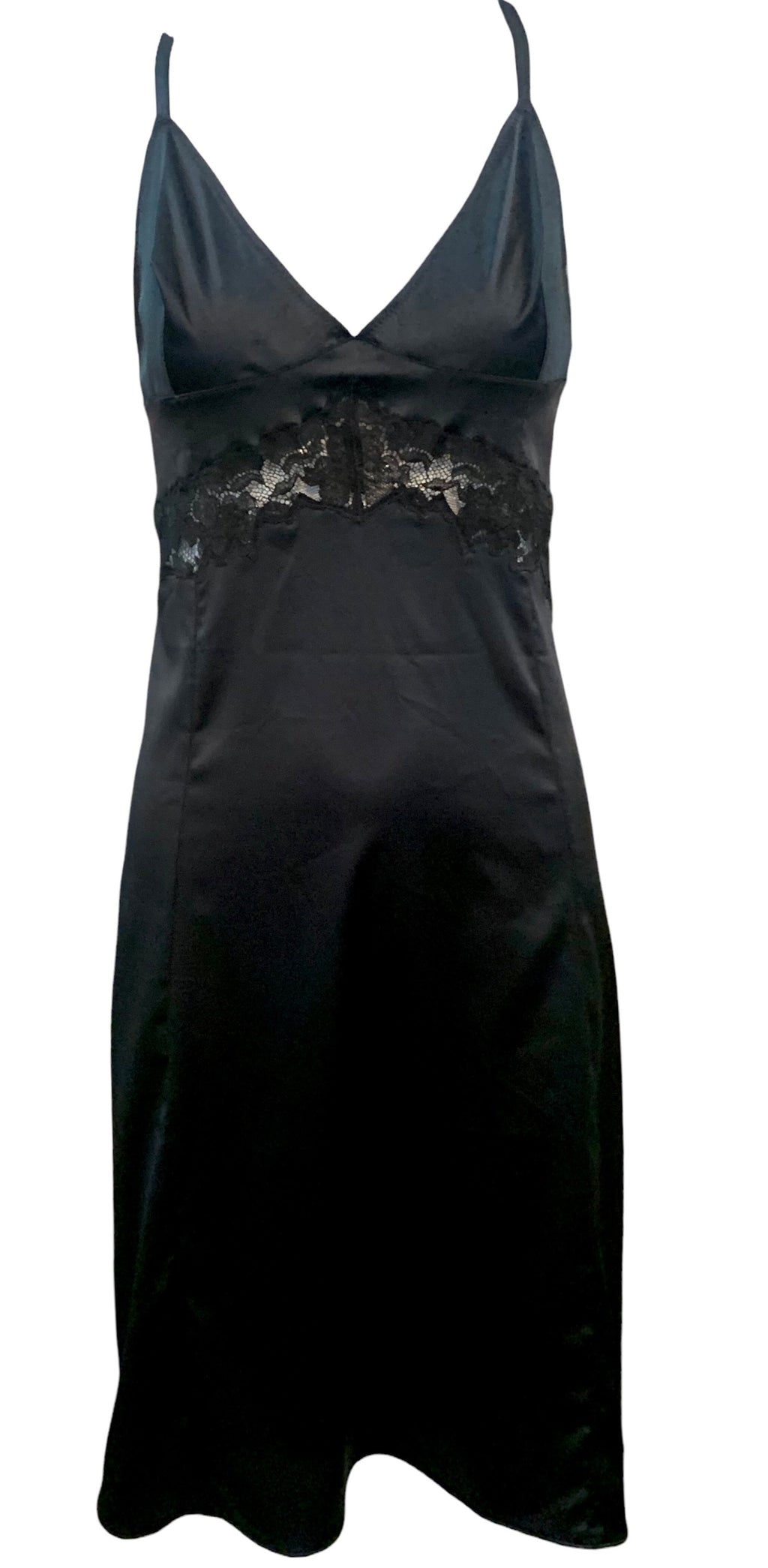    Dolce and Gabbana 90s Black Stretch Slip Dress FRONT 1 of 5 