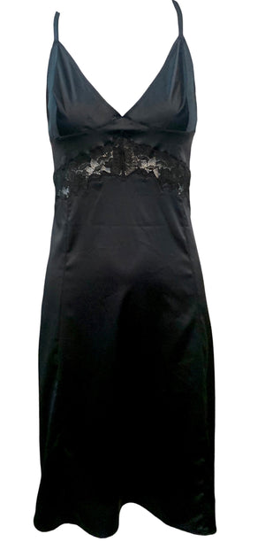    Dolce and Gabbana 90s Black Stretch Slip Dress FRONT 1 of 5 
