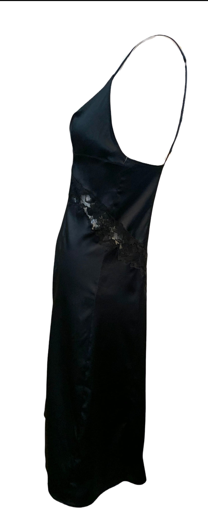    Dolce and Gabbana 90s Black Stretch Slip Dress SIDE 2 of 5